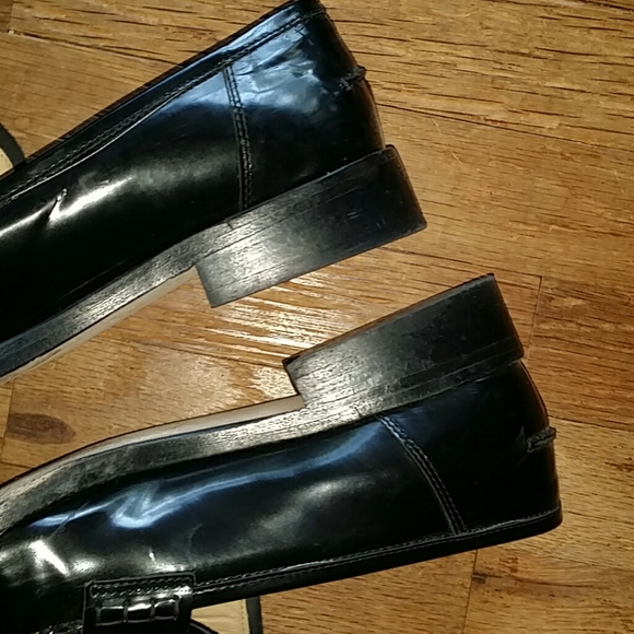 Theory Black Patent Loafers 37 1/2 - Picture 5 of 7